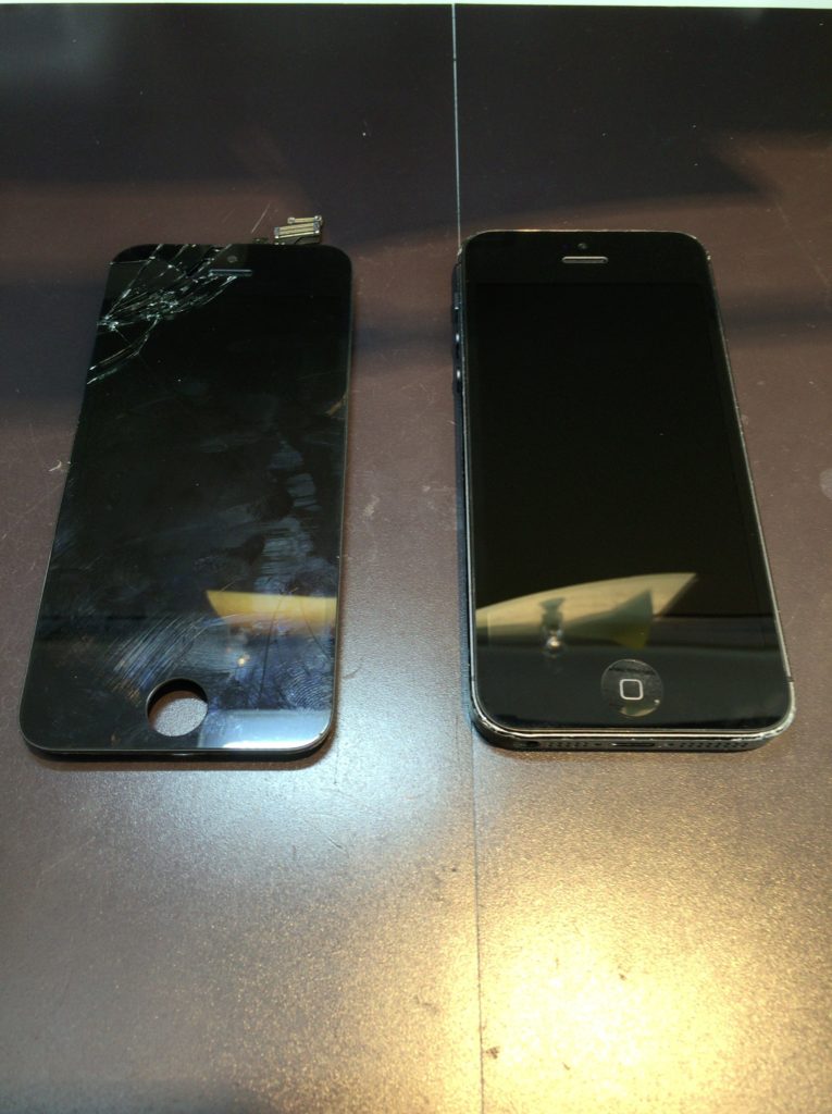 iphone5画面割れ修理